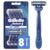 Gillette Sensor3 Comfort Disposable Razors for Men, 8 Count, Lubrastrip Glides Easily Over Your Skin (Pack of 4)
