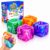 Gilli Bee 4-Color Squishy Stress Cube | Ice Cube Fidget Toy for Stress Relief & Anxiety | Slow Rise Stress Ball for Kids Adults | Durable TPR High Density Gel Filled Sensory Toy (1.97in Marble Cubes)
