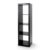 Gillyou 4-Cube Vertical Storage Organizer Bookcase Solid Black 13x15x13