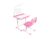 Gillyou Kids Desk & Chair Set Pink Adjustable 40° Tilt LED Bookstand