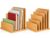 Gilprop 2 Pack 5 Slots Bamboo File Organizer, 7.9 × 7.78 × 9.5 Inches Desk Mail Organizer Countertop, Paper Letter Envelope Sorter Holder for Home Office Document Storage