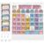 Gilprop 2 Pack Classroom Calendar Pocket Chart with 130 Cards Composition Book Pastel Crayon Themed Circle Time Calendar Monthly Weather Seasons Feelings Chart for Preschool Kindergarten Homeschool