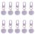 Giltnio Pom Poms Keychain Bulk Pompoms Bag Charms with Fur Plush Fluffy Ball Key Ring for Purse Tote Wallet- Purple