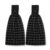 Gingham Buffalo Check Hanging Kitchen Towels Black Cotton Terrycloth Set of 2 Hand Dish Cloth with Button Accent 9×17 Inches Hand Towel Absorbent, Super Soft, and Fast Drying Home Essential