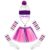 Girls Halloween Costume Accessories Set, Spider Girl Costume Purple Halloween Costumes Disco Party Dress Up Outfit with Tutu Skirt, Beanie Hat, Sunglasses, Necklace, Arm Warmers and Knee Socks