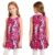 Girls Short Dresses Tank Dress Sleeveless Cosplay Singer Star Outfit Hip Hop Street Dancewear Hot Pink 3-4 Years
