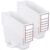 gisgfim 12 Pcs Non-Tip Book Bins with Stabilizer Wings (White)