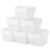 gisgfim 24 Pack Plastic Cubby Storage Bins Crew Toy Stackable Bin Classroom Plastic Cubby Bins Stackable Storage Containers Classroom Book Bin for Student Teacher School Office Home(Clear)