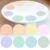 gisgfim 24PCS Dry Erase Dots 12 Inch Whiteboard Marker Wall Decor Removeable Circle Sticker Spots Writing Spots Set for Classroom Table Teachers Students School Supplies (Pastel)