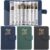 gisgfim 3 Colors Leather Literature Display Holder Set 8 Clear Sleeves