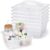 gisgfim 6 Pack Classroom Caddy with Handle Plastic Storage Caddy Organizer with 3 Compartments Desk Caddies Holder Portable Storage Bin for Pencil, Crayon, Marker, Home, Office, School Supply(Clear)