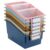 gisgfim 6 Pack Picture Book Bin with Dividers Classroom Library Book Bin Small Plastic Books Holders with Labels for Classroom Library Magazines Storage Organizer 13.5 x 8.75 x 7.75 in(Vintage)