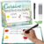 gisgfim Grooved Cursive Handwriting Workbook Magic Reusable Grooved Cursive Handwriting Practice Guided Tracing with Disappearing Ink Pens for Beginners Kids Learning Activities Supplies (Words)