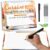 gisgfim Grooved Cursive Handwriting Workbook Magic Reusable Grooved Cursive Handwriting Practice Guided Tracing with Disappearing Ink Pens for Beginners Kids Learning Activities Supplies (Sentence)