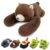 Gisqis Medium Stuffed Brown Bear Plush 16.7 Inch 0.93 Lb