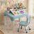 GITAWUSA Kids Table and Chair Set, Tilt Double-Sided, Storage, Grayish Blue