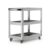 Gitohoni Stainless Utility Cart Tool Cart Rolling Service Cart with Open Frame Design and Strong Supports for Use Suitable for, 2-Inch Silent Wheels, 3-Layer Stainless Steel Cart
