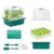 GizmoBox Seed Starter Tray with Humidity Dome, 2-Pack 12-Cell Silicone Seedling Starter Trays, Reusable Germination Kit for Indoor Gardening (A Set of 2 Pieces)