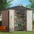 Gizoon 8 x 6 FT Outdoor Storage Shed, Galvanized Metal Garden Shed, Brown