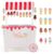 GLACER Ice Cream Cart, Wooden Kids Grocery Store Playset w/Display Rack, Freezer, Side Handle Bar, 2 Wheels, Canopy, 12-Piece Accessories, Realistic Ice Cream Cart Toy, Gift for Boys Girls 3+ (Red)