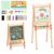 GLACER Kids Easel, Foldable Adjustable Drawing Board with Paper Roll