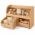 GLACER Kids Toy Storage Organizer & Bookshelf w/Rolling Drawers (Natural)