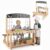 GLACER Mud Kitchen, 2 in 1 Outdoor Play Kitchen with Bench, Chalkboard