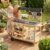 GLACER Mud Kitchen for Kids Outdoor, Fir Wood Mud Table with Wheels