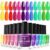 Glamonade Rainbow Bright Nail Lacquer Set, Air Quick Dry Fingernail Varnish Kit, Long Lasting Gloss DIY Home Manicure Gift for Women & Teen Girls