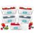Glass Berry Containers for Fridge, 5 Pack, 2x56oz 2x35oz 1x25oz, with Removable Colanders and Vent Valve Lids, Glass Fruit Storage Containers for Refrigerator, Fresh Produce Storage Set(white)