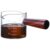 Glass Espresso Measuring Cup with Wooden Handle, 250 ML Capacity, Dual Pouring Spouts, Accurate Ounce and Milliliter Markings, High-Borosilicate Glass, for Espresso, Coffee, Sauces