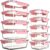 Glass Food Storage Containers with Lids, 10-Pack Pink