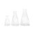Glass Narrow Mouth Erlenmeyer Flask Set (FGSET3) – 3 Sizes – 50, 150 and 250ml, United Scientific