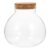Glass Terrarium Jar with Cork Lid for Air Plants and Spices