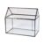 Glass Terrarium with Acrylic Lid, House Shape, 10.24 x 5.91 x 8.27 in