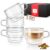 glastal 350 ml Latte Macchiato Glasses, Double-Walled Coffee Glasses, Set of 4, Stackable Coffee Cups Glass, Double Walled Tea Glasses with Handle for Cappuccino, Tea, Milk, Gift for Women, Men