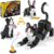 Glikid 3-in-1 Tuxedo Cat Building Set, Build a Cat, Dog or Rabbit, Creative Building Toy for Kids & Animal Lovers, Birthday Gift for Girls and Boys Ages 8+