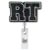 Glitter Black RT Retractable Badge Reel, Cute Respiratory Therapist Badge Holder for Work, RT RRT CRT Student Graduation Gift, Respiratory Therapy Acrylic Badge Reel with Alligator Clip, RT Week Gifts