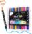 Glitter Brush Markers, Dual Tip Glitter Marker Set, Shimmer Pens，48Colors