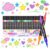 Glitter Brush Markers Set of 24 Pens, 48Colors Dual Tip