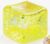Glitter Cube Stress Ball, Squishy Sensory Toy, Sparkling Gel Filled, Square Shape-Orange