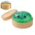 Glitter Dumpling Squishy Toys with Steamer, Soft Slow Rebound Squeeze Stress Ball for Anxiety Relief & Sensory Fidget, Cute Desk Decor for Home Office Party Favors，Green