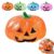 Glitter Halloween Pumpkin Stress Ball for Adults, Soft Slow Rise Glitter Dumpling Squishies Spooky Ghost Decorations, Squeeze Fidget Toy for Party Office Anxiety Relief