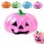 Glitter Halloween Pumpkin Stress Ball for Adults, Soft Slow Rise Glitter Dumpling Squishies Spooky Ghost Decorations, Squeeze Fidget Toy for Party Office Anxiety Relief