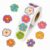 Glitter Hibiscus Flower Stickers Roll 500PCS Floral Decorative Stickers