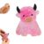 Glitter Highland Cow Squishies Fidget Toy,2026 New Highland Cow Decor,Cute Sensory Squeeze Toy for Adults,Soft Slow Rising Stress Relief Ball,Anxiety Relief Desk Decor Birthday Party Favors (Pink)