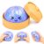 Glitter Purple Blue Dumpling Squishies, Dumpling Toy with Steamer Box, Soft Squeeze Desk Toy for Stress Relief, Washable Fidget Sensory Tool