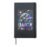 Globe Earth Cosmic Universe Space Text Style Hardcover Journal, Black