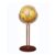 Globe, Floor Standing with Round Wooden Base Geo Globe for Home Decor 16.5 Inch Clear Text Marking