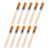 GLOGLOW 10 Piece Excavation Tool Set Soft Nylon Brushes Wooden Handle for Kids STEM Digging Projects, Stainless Steel Ferrule Painting Crafts (1 10pcs)